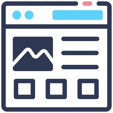 İnternet sitesi. Web simgesi basit illüstrasyon 