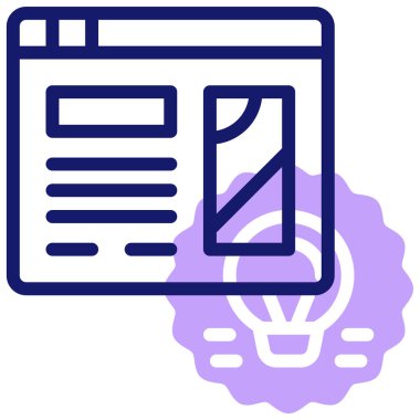 İnternet sitesi. Web simgesi basit illüstrasyon 