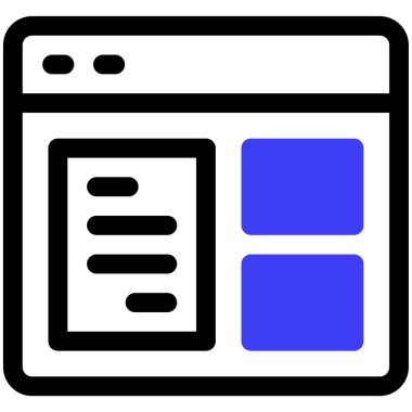 İnternet sitesi. Web simgesi basit illüstrasyon 