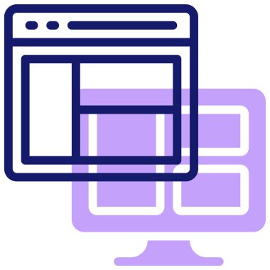 İnternet sitesi. Web simgesi basit illüstrasyon 