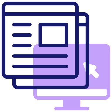 İnternet sitesi. Web simgesi basit illüstrasyon 