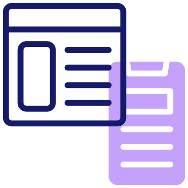 İnternet sitesi. Web simgesi basit illüstrasyon 