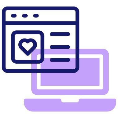 İnternet sitesi. Web simgesi basit illüstrasyon 