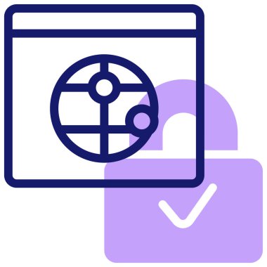 İnternet sitesi. Web simgesi basit illüstrasyon 