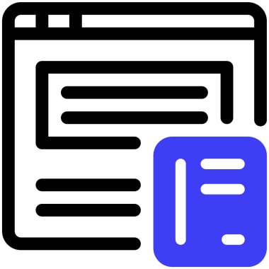 İnternet sitesi. Web simgesi basit illüstrasyon 