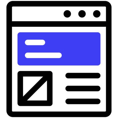 İnternet sitesi. Web simgesi basit illüstrasyon 