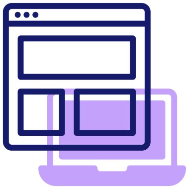 İnternet sitesi. Web simgesi basit illüstrasyon 