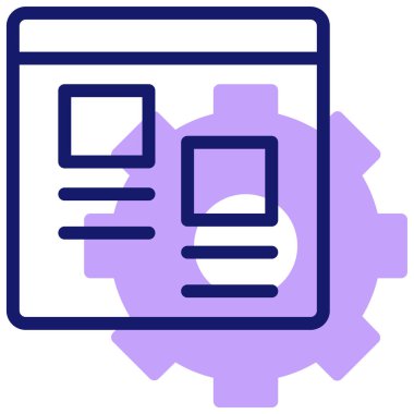 İnternet sitesi. Web simgesi basit illüstrasyon 