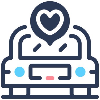 düğün web simgesi basit illüstrasyon