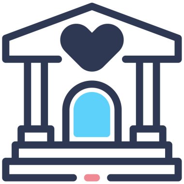 düğün web simgesi basit illüstrasyon