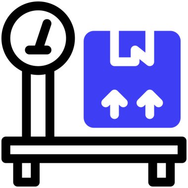 Beyaz arkaplanda ağırlık simgesi