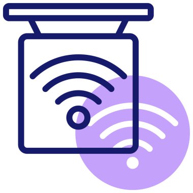 Kablosuz. Web simgesi basit illüstrasyon