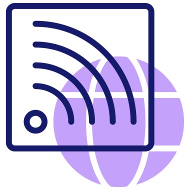Kablosuz. Web simgesi basit illüstrasyon