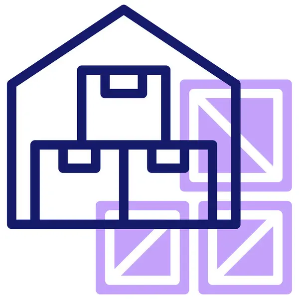 Warehouse Web Icon Simple Illustration — Stock Vector