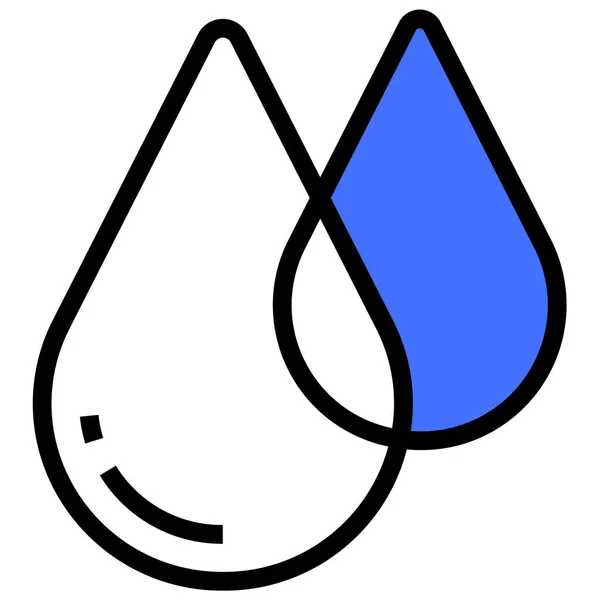 Gota Água Ilustração Simples — Vetor de Stock