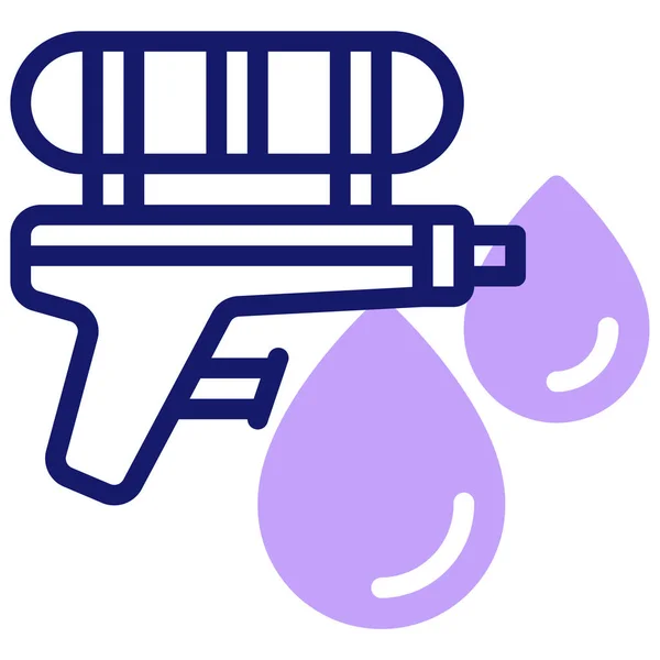 Wasserpistole Web Symbol Einfache Illustration — Stockvektor