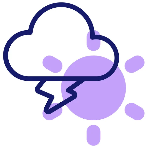 Weather Web Icon Simple Illustration — Stock Vector