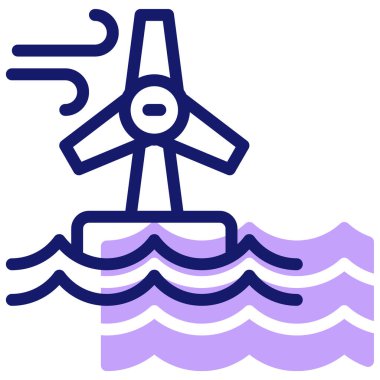 Yel değirmeni ikonu. Basit resimleme