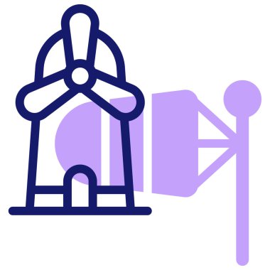 Yel değirmeni Web simgesi basit illüstrasyon