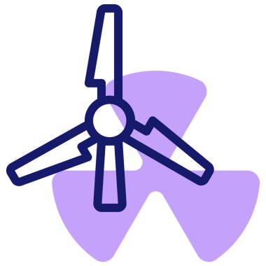 Yel değirmeni ikonu. Basit resimleme