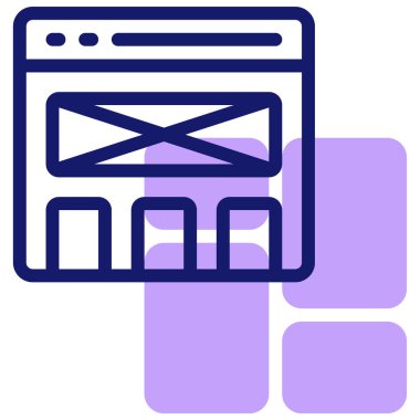 İnternet sitesi. Web simgesi basit illüstrasyon