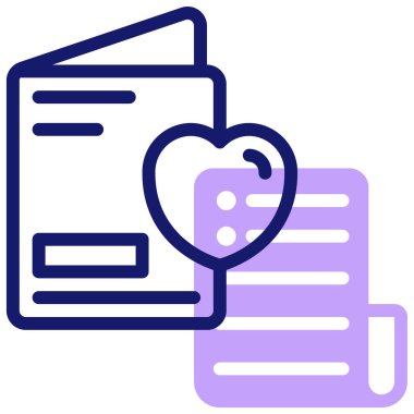 Kitap. Web simgesi basit illüstrasyon