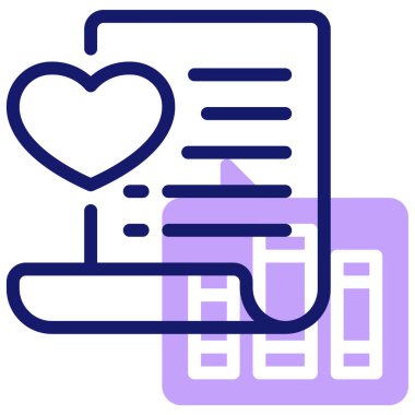 Kalp. Web simgesi basit illüstrasyon