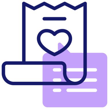 Kalp. Web simgesi vektör illüstrasyonu