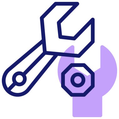 İngiliz anahtarı. Web simgesi basit illüstrasyon