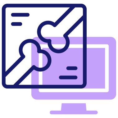 Bilgisayar. Web simgesi basit illüstrasyon