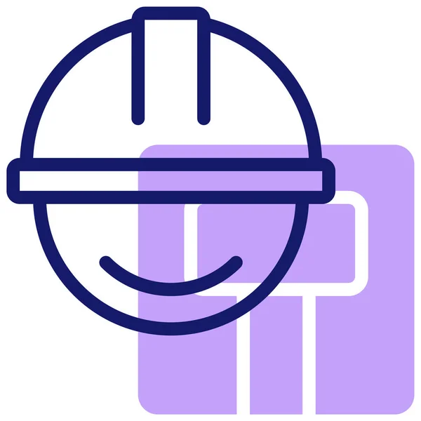 Helm Web Icoon Eenvoudige Illustratie — Stockvector