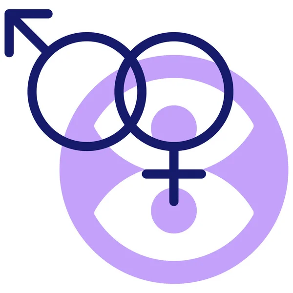 Geschlecht Web Symbol Einfache Illustration — Stockvektor