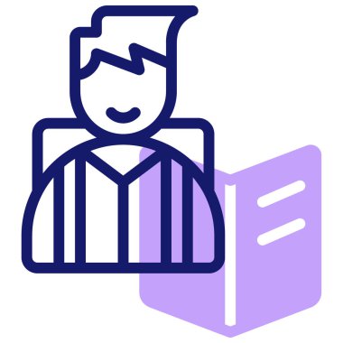 öğrenci web simgesi, basit illüstrasyon