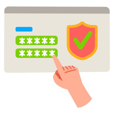 Giriş simgesi, düz vektör tasarımı