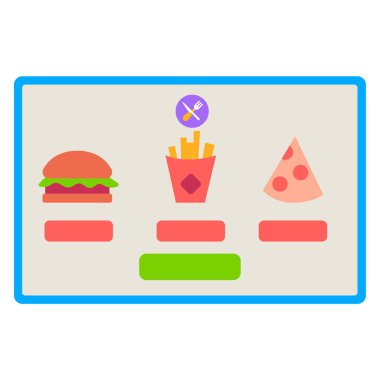 fast food. Basit tasarım