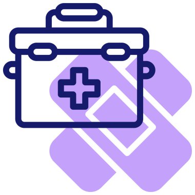 İlk yardım çantası. Basit resimleme