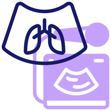 sonografi. Web simgesi basit illüstrasyon 