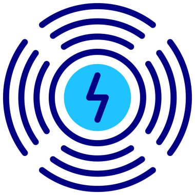 Şarj işareti simgesi, vektör illüstrasyonu basit tasarım