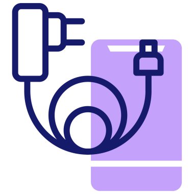 Şarj simgesi, vektör illüstrasyonu basit tasarım