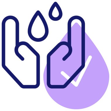 Su damlası ikonu. Web için basit el yıkama vektör simgeleri çizimi