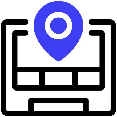 gps navigasyon simgesi vektör çizimi