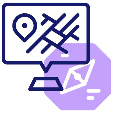 Harita iğnesi. Basit tasarım