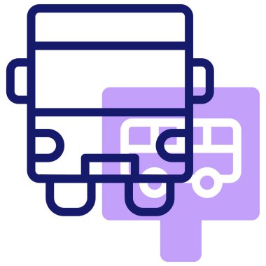 Otobüs. Web simgesi basit illüstrasyon