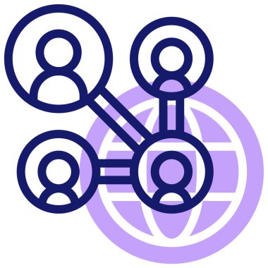 küresel ağ. Web simgesi basit illüstrasyon