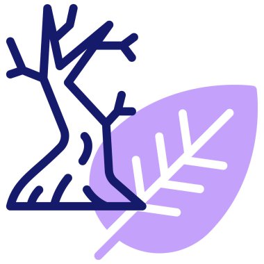 Kuru ağaç. Web simgesi vektör illüstrasyonu