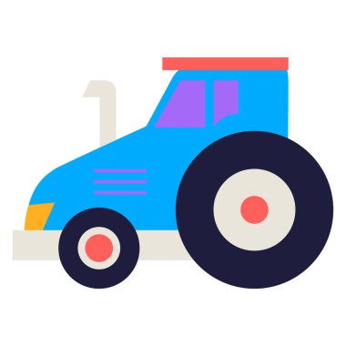 Traktör. Web simgesi basit illüstrasyon