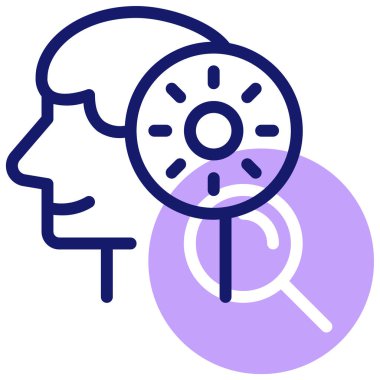 Beyin. Web simgesi basit illüstrasyon