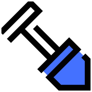 Kürek ağ simgesi basit illüstrasyon