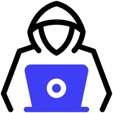 Hacker. Web simgesi basit illüstrasyon