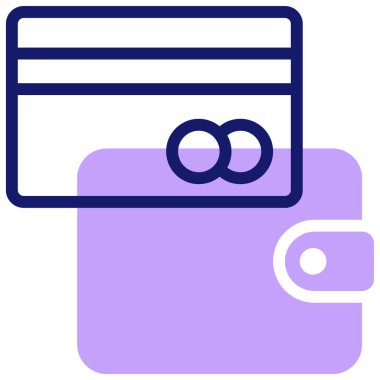 Kredi kartıyla. Basit resimleme